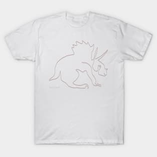 Maastrichtien Triceratops Ceratopia Cream Color - Oneliner T-Shirt